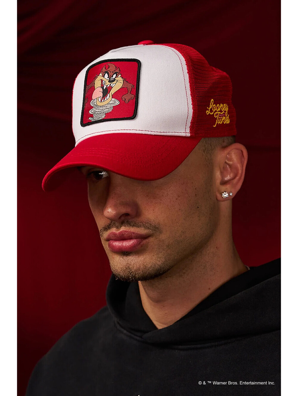 YoungLA- Loones Tunes Hat- TAZ- 9135 - Looney Tunes Patch Trucker Hats! Sold Out